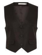 Elarahgz Linen Waistcoat Gestuz Black