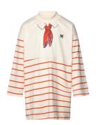 Scarf Sp Ls Dress Mini Rodini Cream