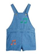 Note Emb Lightweight Denim Dungarees Mini Rodini Blue