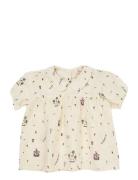 Printed Blouse W. Collar Copenhagen Colors Cream