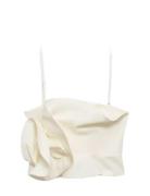 Maxi Ruffle Top Mango White