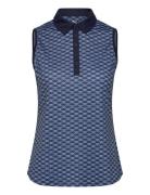 W Cloudspun Scallop Sl Polo PUMA Golf Blue