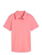 W Mattr Lianas Jacquard Ss Polo PUMA Golf Pink