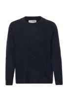 Slflulu Ls Knit O-Neck Noos Selected Navy