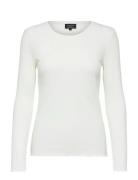 Slfanna Ls Crew Neck Tee S Noos Selected White