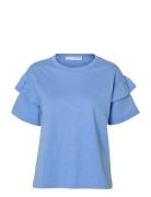 Slfrylie Ss Florence Tee M Noos Selected Blue