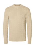 Slhryan Structure Crew Neck Selected Grey