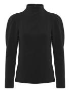 Slffenja Ls T-Neck Top B Noos Selected Black