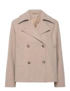Slfalma Short Wool Jacket Noos Selected Beige