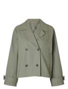 Slfcilo Short Trenchcoat Noos Selected Green