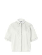 Slfnovi Ss Crochet Detail Shirt B Selected White