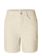 Slfuna-Krista Hw Denim Shorts Selected Cream