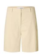 Slfvienna Hw Wide Shorts Selected Cream