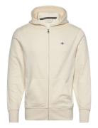 Shield Logo Zip Hoodie GANT Cream