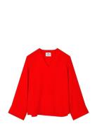 Light Crepe Milly Top Mads Nørgaard Red