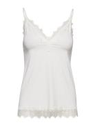 Rwbillie Sl Lace Strap Top Rosemunde White