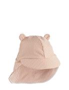 Senia Seersucker Sun Hat With Ears Liewood Pink