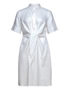 Tie-Front Linen Shirtdress Lauren Women White