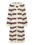 Isobel Wide Sleeve Knitted Midi Dress Malina Brown