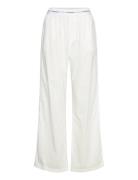 Logo Wb Poplin Pant Calvin Klein White