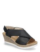 Rieker Ladies' Sandals 61975-24 Brown Rieker Black