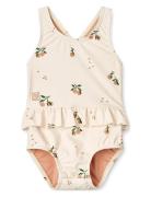 Amina Baby Printed Swimsuit Liewood Beige