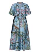 2067 Flat Textured Poly, V-Neck Wai STINE GOYA Blue