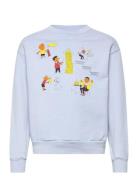 Bear Kid Sweatshirt Soft Blue THE ANIMALS OBSERVATORY Blue