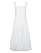 Embroidered Dress With Puffed Hem Mango White