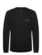 Ls Pocket Logo Tee Lee Jeans Black