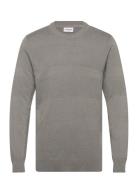 Purl Knit O-Neck Jumper Lindbergh Grey