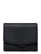 Pebbled Small Cameryn Flap Wallet Lauren Ralph Lauren Black