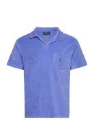 Custom Slim Fit Terry Polo Shirt Polo Ralph Lauren Blue