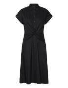 Twist-Front Cotton-Blend Shirtdress Lauren Ralph Lauren Black