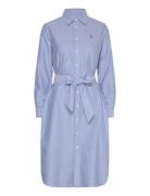 Belted Cotton Oxford Shirtdress Polo Ralph Lauren Blue