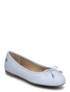 Jayna Nappa Leather Flat Lauren Ralph Lauren Blue