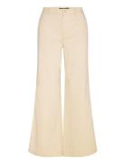 Cotton Twill Wide-Leg Pant Lauren Ralph Lauren Beige