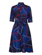 Rope-Print Crepe Shirtdress Lauren Ralph Lauren Patterned