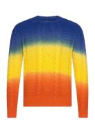 Dip-Dyed Aran-Knit Cotton Sweater Polo Ralph Lauren Patterned