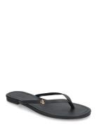 Raquel Leather Flip-Flop Lauren Ralph Lauren Black
