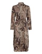 Paisley Twill Shirtdress Lauren Ralph Lauren Brown