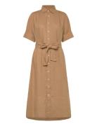 Belted Linen Shirtdress Polo Ralph Lauren Beige