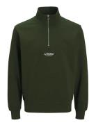 Jjesoho Sweat Quarter Zip Hn Noos Jnr Jack & J S Khaki