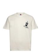 Tjm Rlx Skater Back Graphic Tee Tommy Jeans Cream