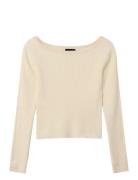 Nlflarin Ls Boatneck Short S Knit LMTD Cream