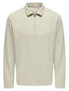 Onsnewkodyl Reg Half Zip Polo Sweat Vd ONLY & SONS Cream