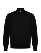 100% Merino Wool Perkins Neck Sweater Mango Black
