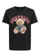 Onllucy Life Reg S/S Top Box Jrs ONLY Black