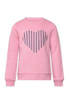 Koglinna Heart O-Neck Sweat Ot Swt Kids Only Pink
