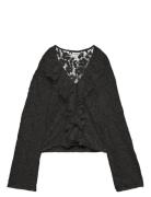 Awkienna Ls V-Neck Lace Top Vero Moda Black